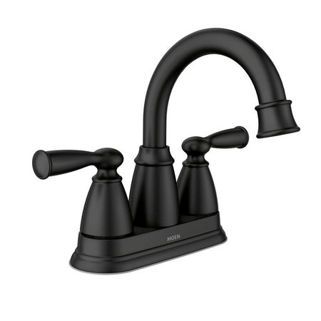 MOEN Banbury Matte Black Centerset Bathroom Sink Faucet 4 in. 84943BL